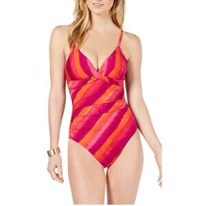 Lauren Ralph Lauren Sz 6 Criss‎ Cross One Piece Swimsuit Preppy Beach Cruise